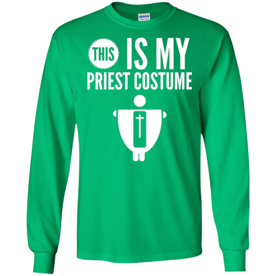 Halloween T-shirt This Is My Priest Irish Green