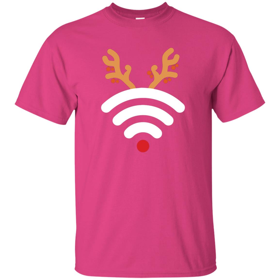 Wifi Signal Symbol Icon Reindeer X-mas Gift Shirt Heliconia