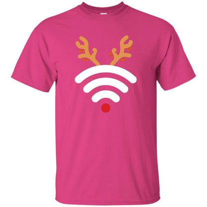 Wifi Signal Symbol Icon Reindeer X-mas Gift Shirt Heliconia