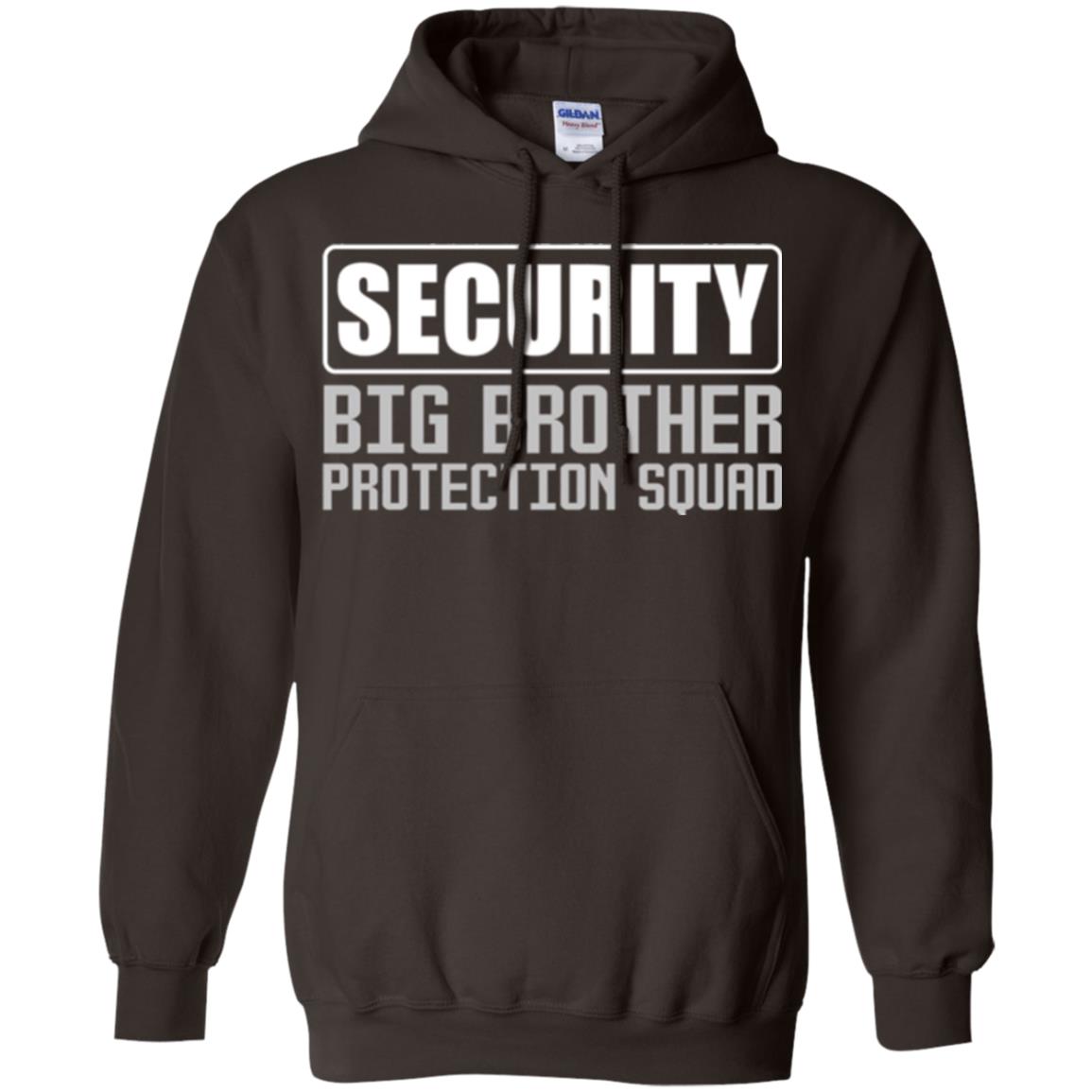 Family T-shirt Security Big Brother Protection Squad Dark Chocolate