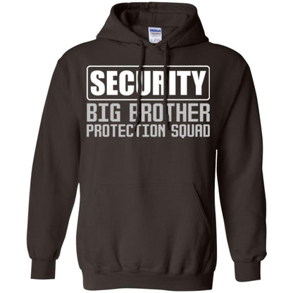 Family T-shirt Security Big Brother Protection Squad Dark Chocolate