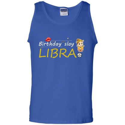Cute Libra Girl Birthday Lip Slay T-shirt Royal