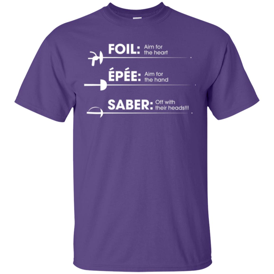 Fencing T-shirt Foil Saber Definition Purple