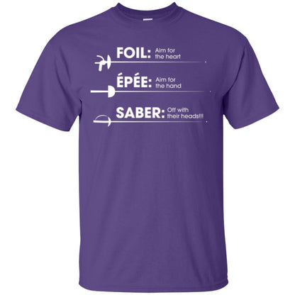 Fencing T-shirt Foil Saber Definition Purple