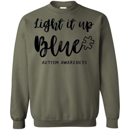 Autism Awareness Shirts Light It Up Blue Military Green