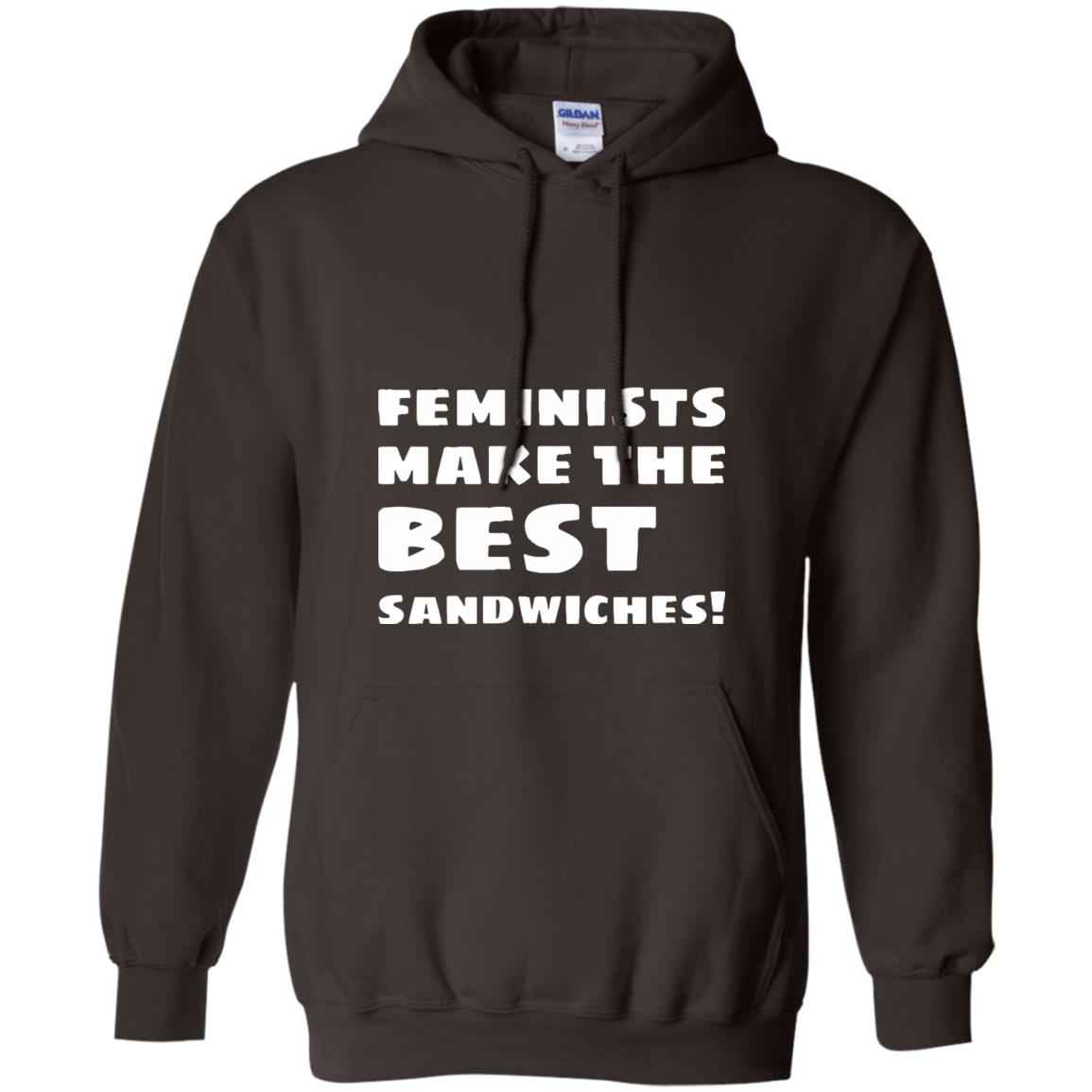 Feminists Make The Best Sandwiches Conversation T-shirt Dark Chocolate
