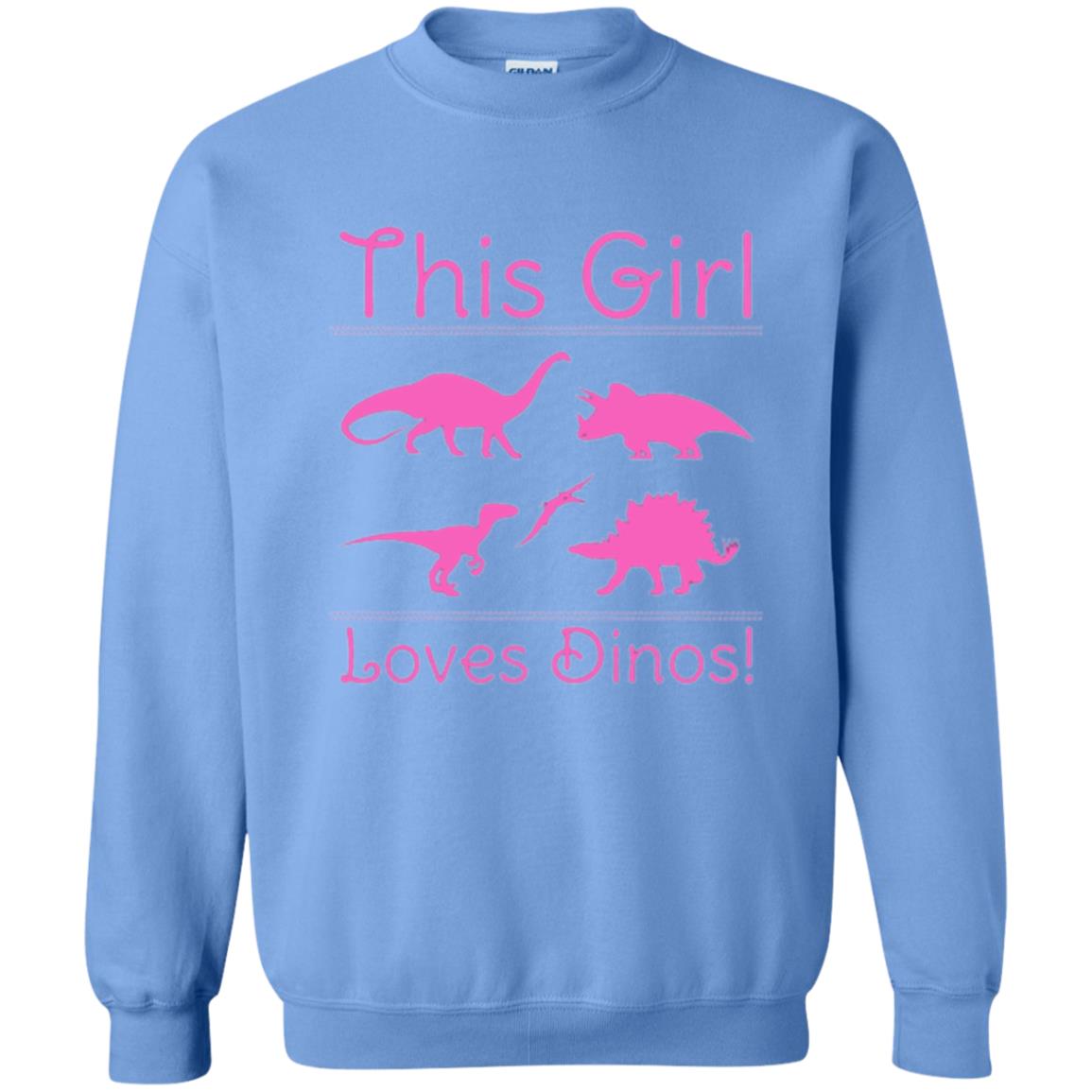 Dinosaur T Shirt This Girl Loves Dinos Carolina Blue