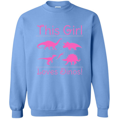 Dinosaur T Shirt This Girl Loves Dinos Carolina Blue