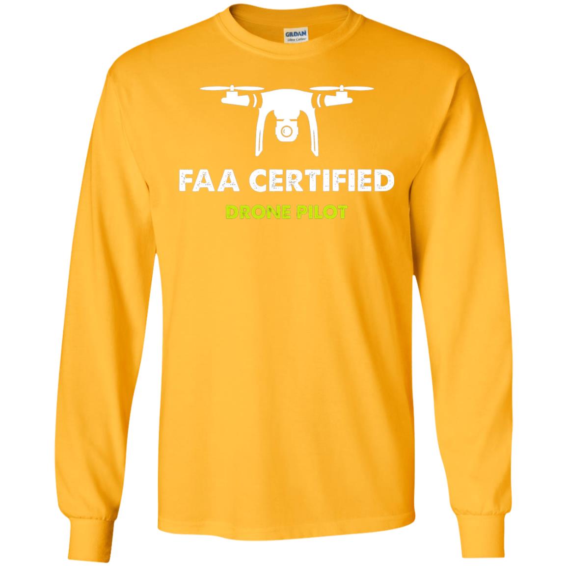 Faa Certified Drone Pilot T-shirt Gold