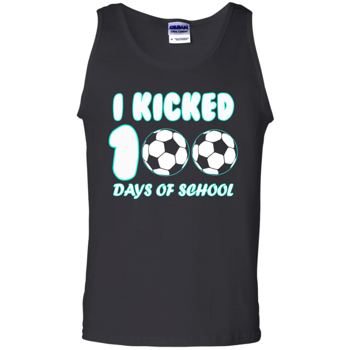 Soccer Lover T-shirt I Kicked 100 Days Of School Black