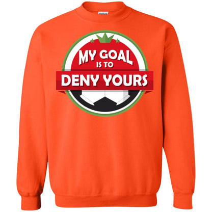 Soccer Christmas T-shirt My Goal Is To Deny Yours Orange