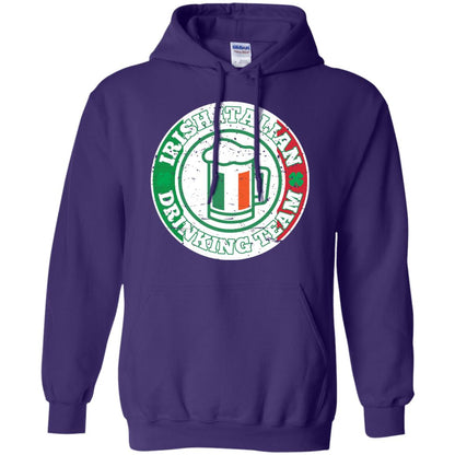 Irish Italian Drinking Team Italy Flag St Patrick_s Day T-shirt Purple