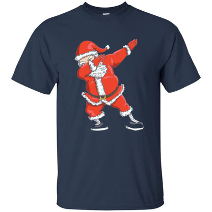 Christmas T-shirt Dabbing Santa Claus T-shirt Navy