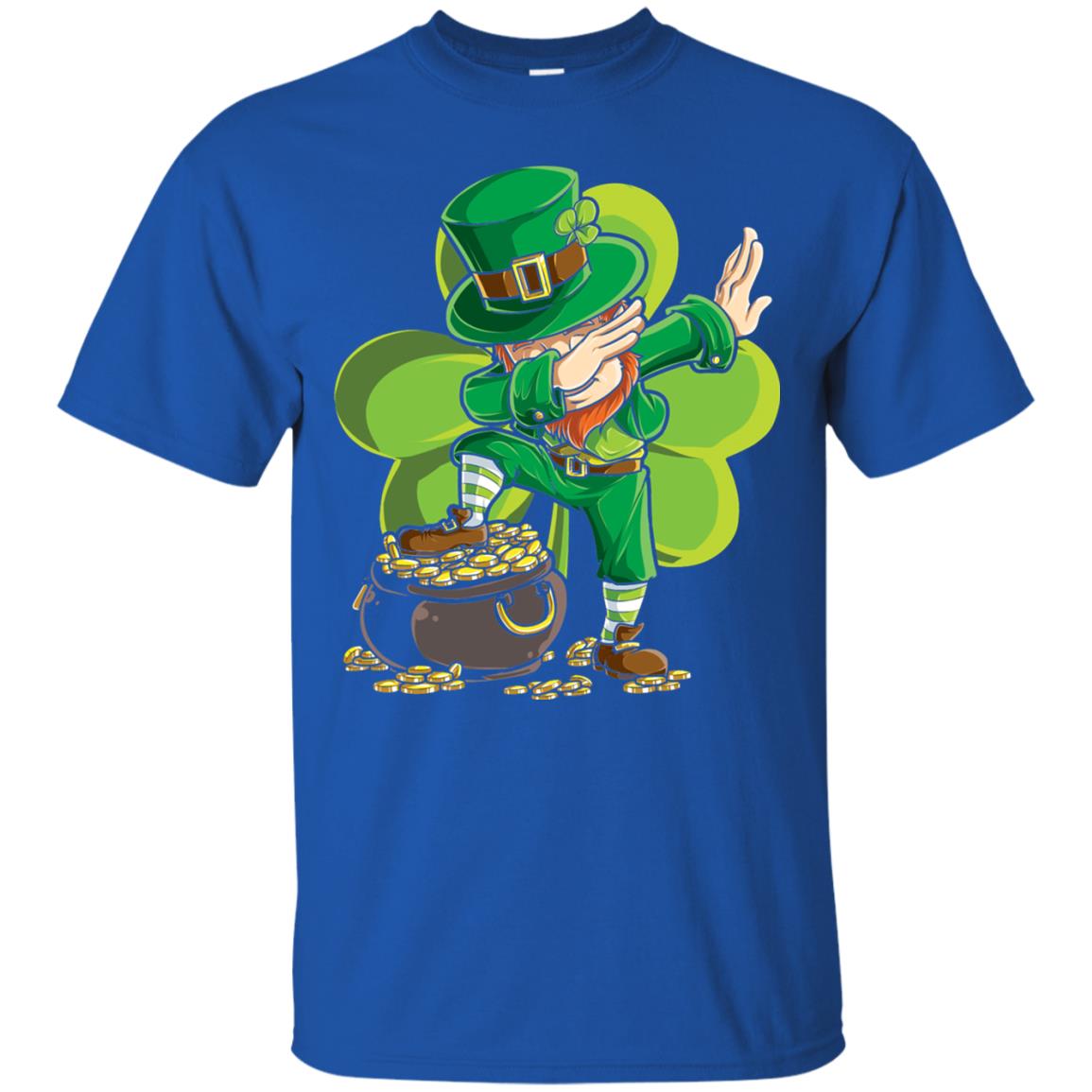 Dabbing Leprechaun St Patricks Day T-shirt Royal