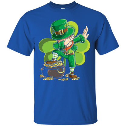 Dabbing Leprechaun St Patricks Day T-shirt Royal