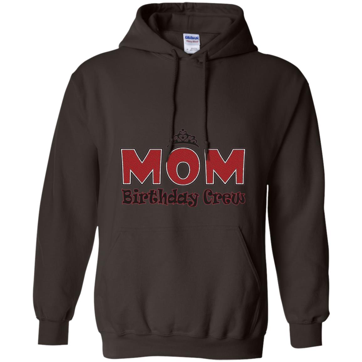 Mom Birthday Crew T-shirt Birthday Party Dark Chocolate