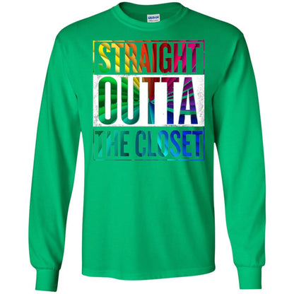 Gay Pride Lgbt T-shirt Straight Outta The Closet Irish Green