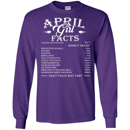 April Girl Facts T-shirt Purple