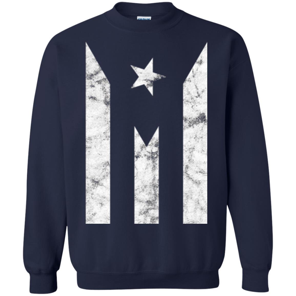 Boricua T-shirt Puerto Rico Black Flag T-shirt Navy