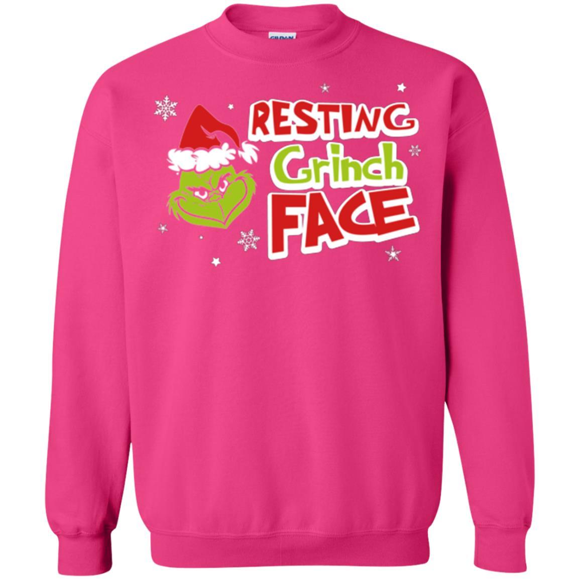Christmas T-shirt Resting Grinch Face Heliconia