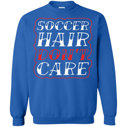 Soccer Hair Dont Care Funny Soccer T-shirt Royal