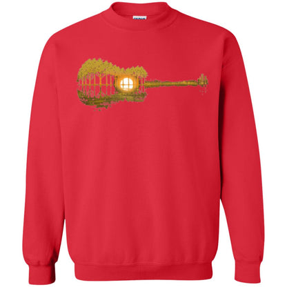 Guitar Lovers T-shirt Guitar Lake Shadow Red