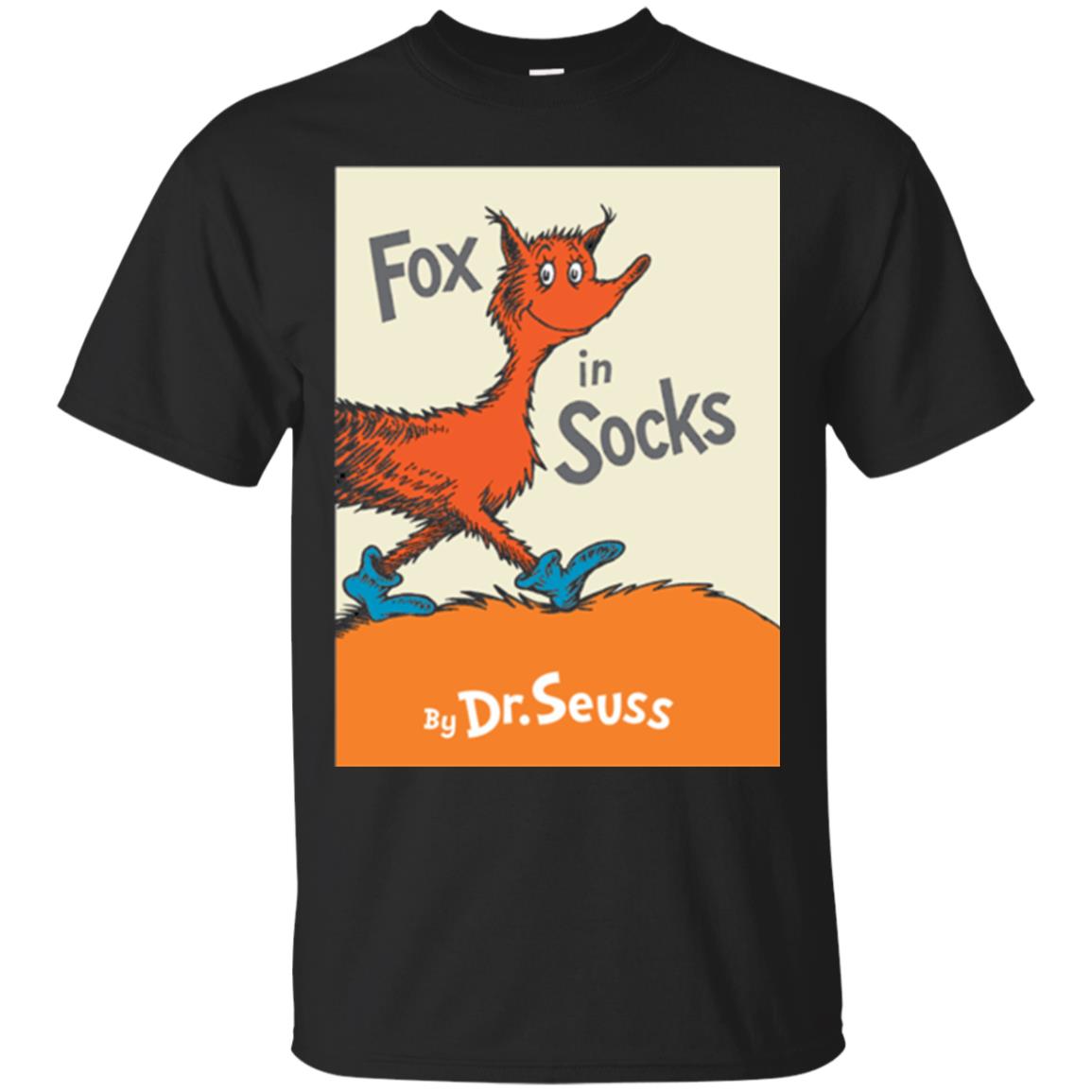 Dr. Seuss Fox In Socks Book Lover T-shirt Black