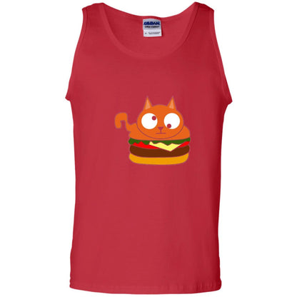 Chibi Kitty Burger Kawaii Cat Lovers Shirt Red