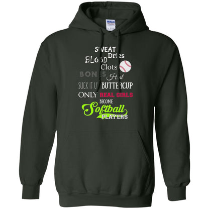 Softball T-shirt Sweet Dries Blood Clots Bones Forest Green