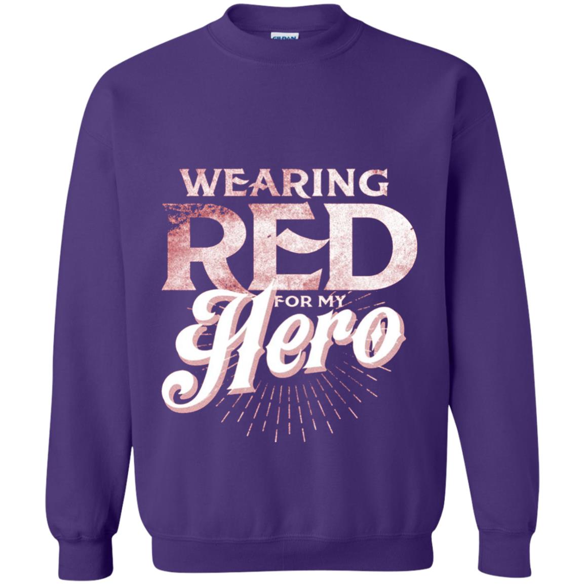 Wearing Red For My Hero Proud Us Army Shirt Purple