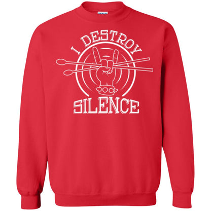 Drummer T-shirt I Destroy Silence Red