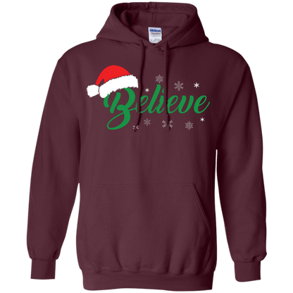 Christmas T-Shirt Believe In Santa Maroon