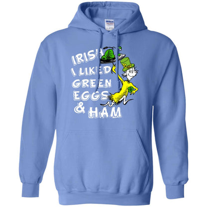 Irish I Liked Green Eggs And Ham T-shirt Carolina Blue