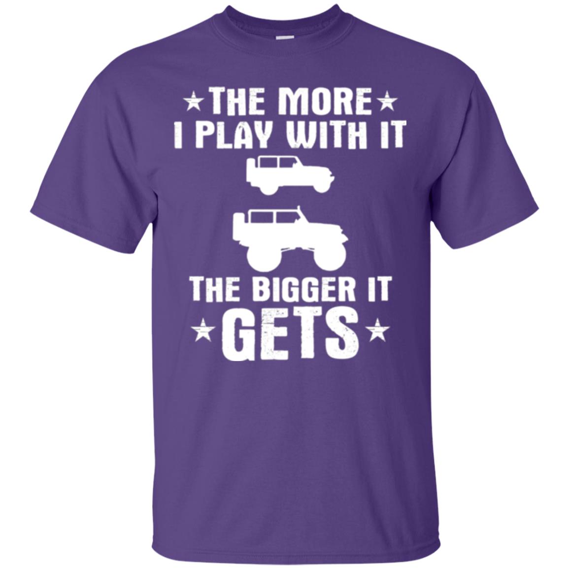 Jeep Lovers T-shirt The More I Play With It The Bigger It Get Purple