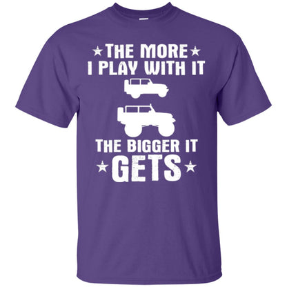 Jeep Lovers T-shirt The More I Play With It The Bigger It Get Purple