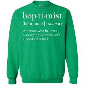 Beer Lover T-shirt Hoptimist Definition
