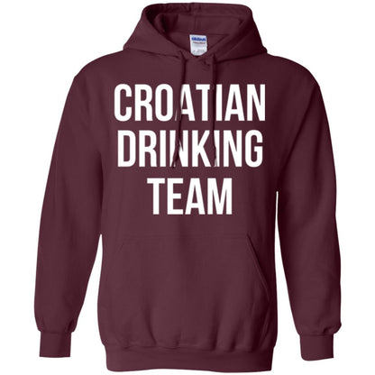 Croatian Drinking Team Drinking T-shirt Maroon