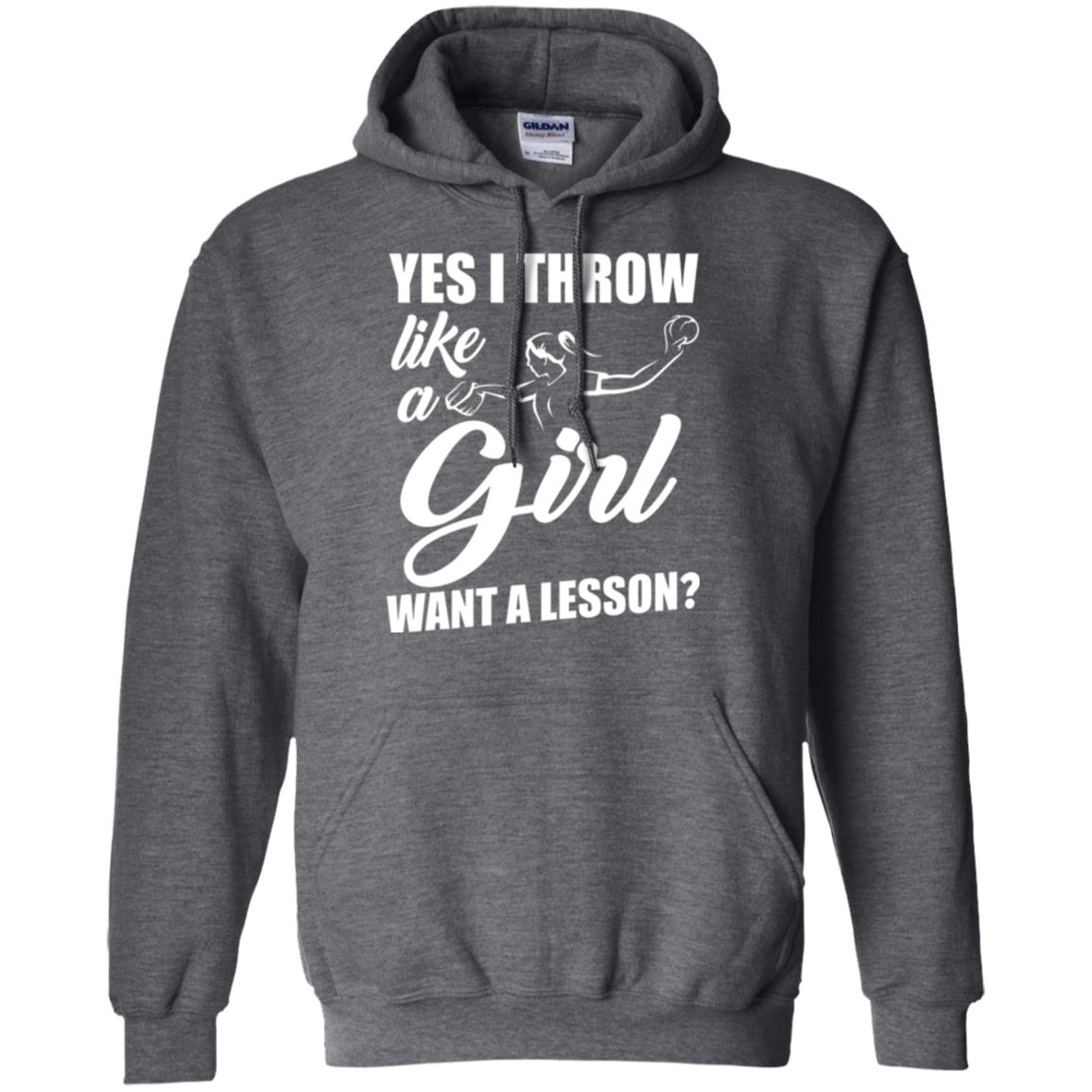 Softball T-shirt Yes I Throw Like A Girl Want A Lesson Dark Heather
