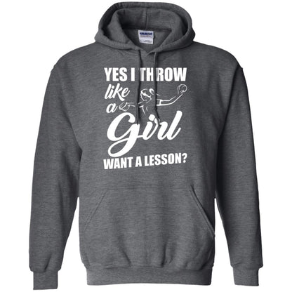 Softball T-shirt Yes I Throw Like A Girl Want A Lesson Dark Heather