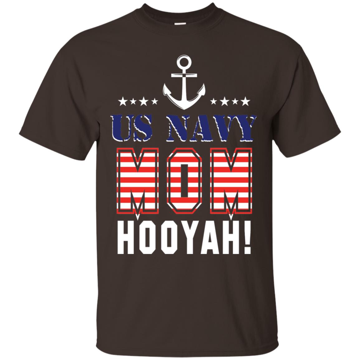 Us Navy Mom Hooyah Shirt Dark Chocolate