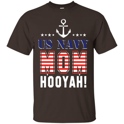 Us Navy Mom Hooyah Shirt Dark Chocolate