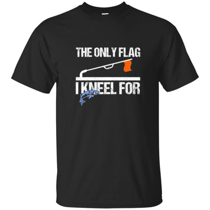 Fisherman T-shirt Ice Fishing Tip Up Flag T-shirt Black
