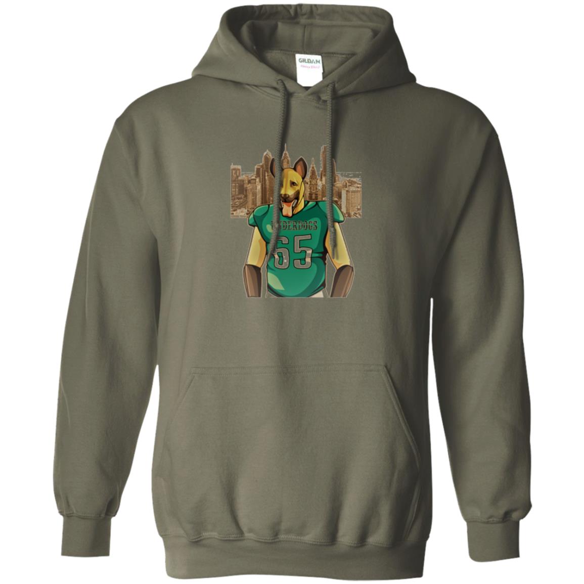 Dog Lover T-shirt Philly Fan Philadelphia Underdogs 2018 Game Day Military Green