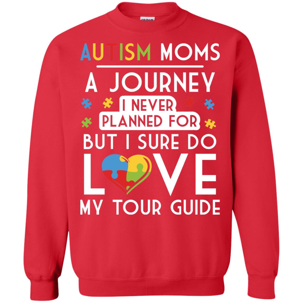 Autism Mom Shirt Autism Mom A Journey Of Love Red