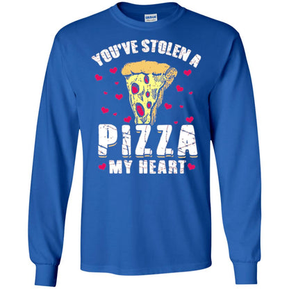 Funny Valentines Day Shirt Food Gift You_ve Stolen Pizza My Heart Royal
