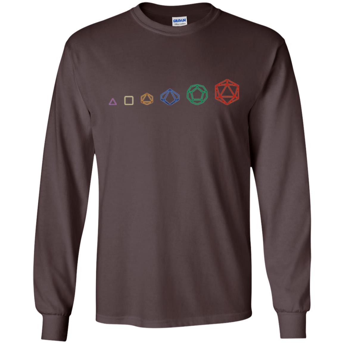 Gamer T-shirt D20 Dice Evolution Role T-shirt Dark Chocolate