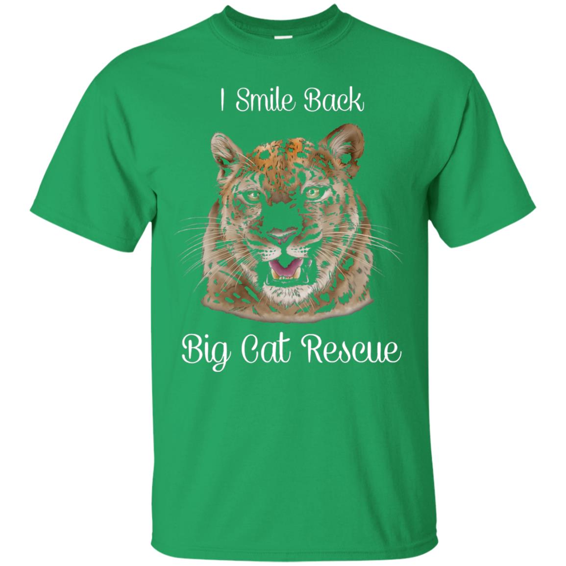 I Smile Back Big Cat Recuse Shirt Irish Green