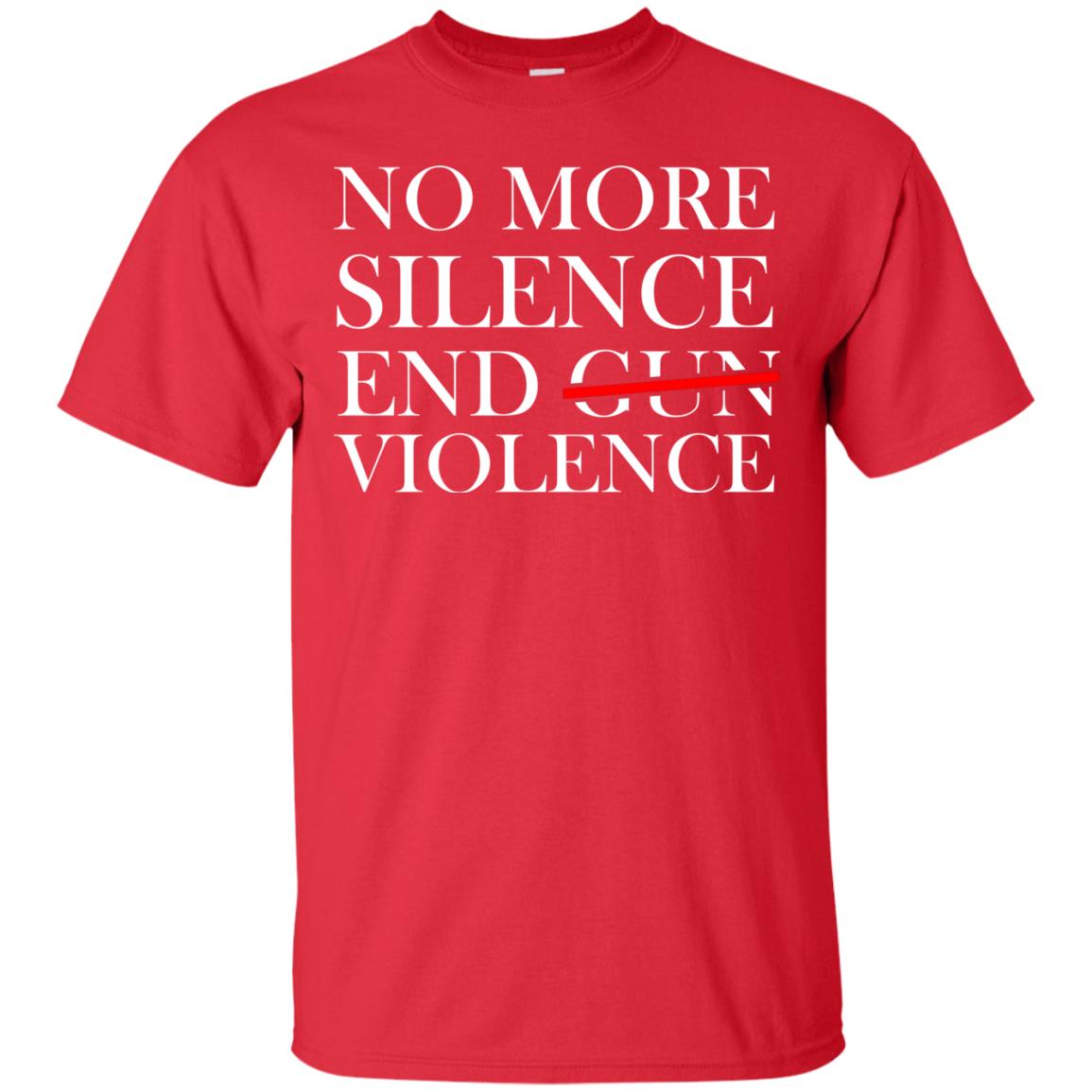No More Silence End Gun Violence Anti Gun T-shirt Red