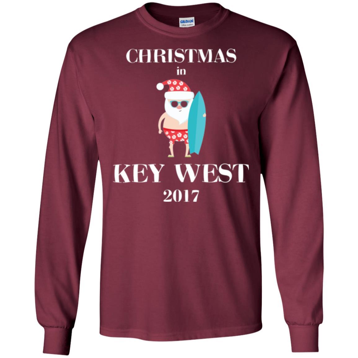 Family Vacation T-shirt Christmas In Key West 2017 Maroon