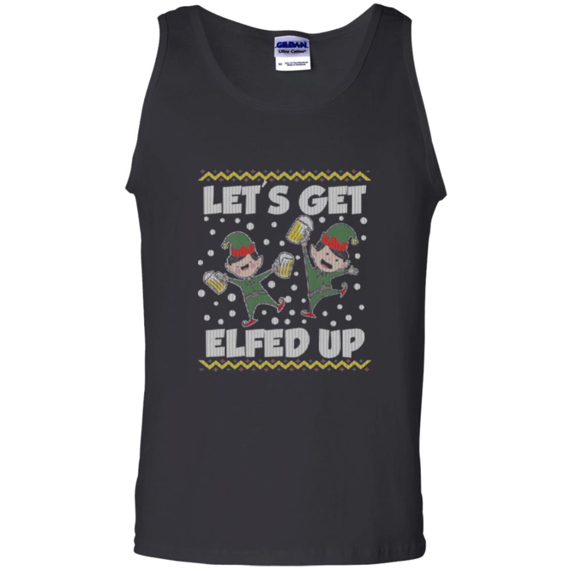 Christmas T-shirt Let_s Get Elfed Up Black